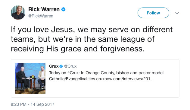 Rick Warren Tweet