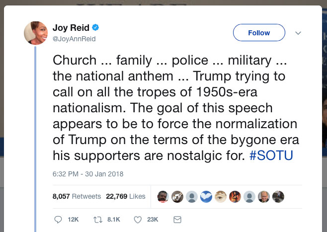 Joy Reid Tweet