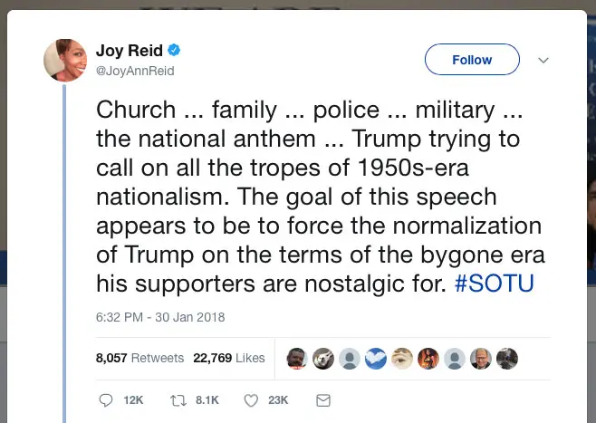 Joy Reid Tweet