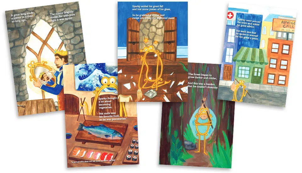 Collage Sparky Book Page Samples