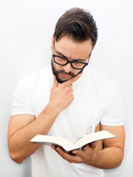 Young Man Reading Bible