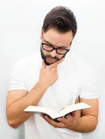Young Man Reading Bible