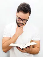 Man reading the bible