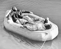 Zamperini and company stranded at sea